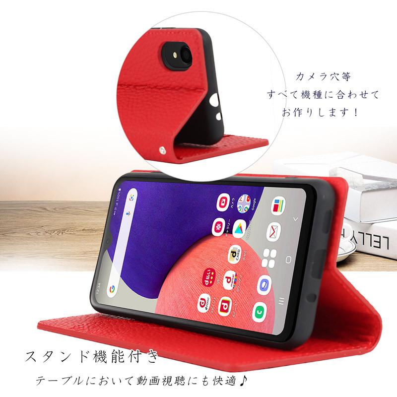 本革 Galaxy A22 5G SC-56B ケース 手帳型 Galaxy A22 5G 手帳型 ケース カード収納 ストラップ付き 爆買 | Galaxy A | 06