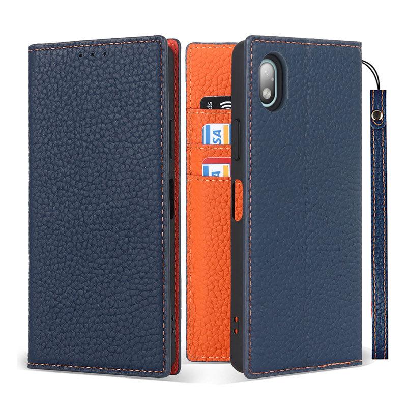 Xperia Ace 本革 III ケース 手帳型 スマホケース ストラップ付き