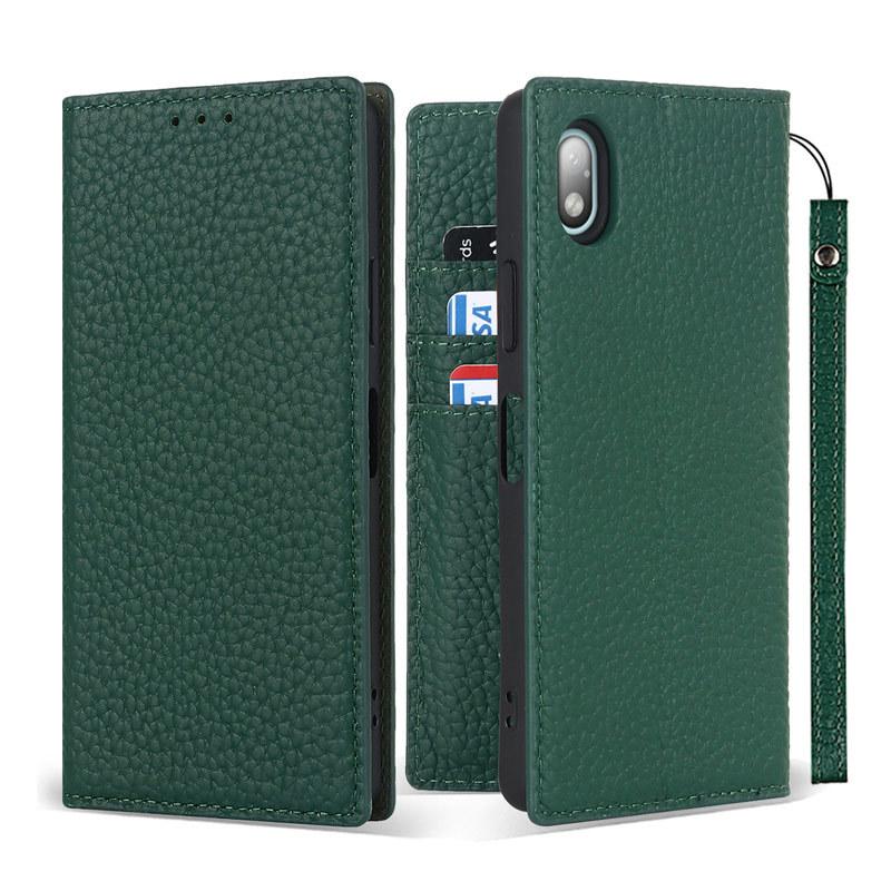 Xperia Ace 本革 III ケース 手帳型 スマホケース ストラップ付き