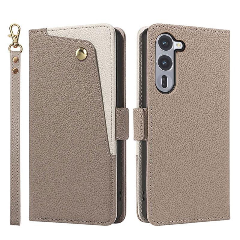 arrows Alpha ケース 手帳型 F-51F 対応 財布型 シボ加工素材 ミラー カード収納 スタンド機能 ハンドストラップ付き 爆買 | arrows | 18