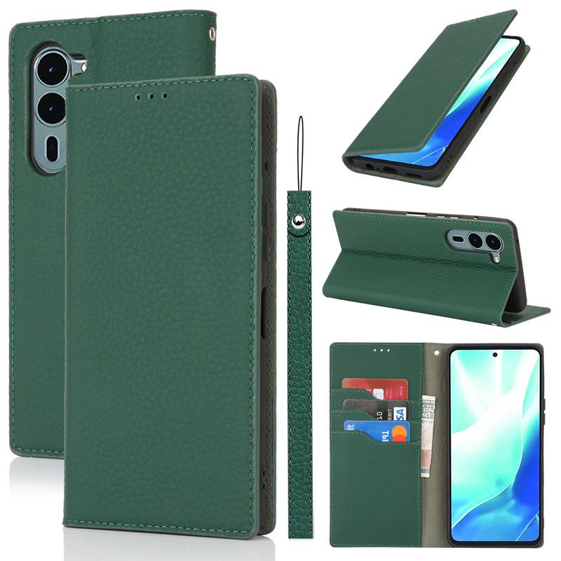 本革 arrows Alpha F-51F ケース 手帳型 財布型 耐衝撃 ベルト無し スタンド機能 カード収納 イヤホンクリップ ストラップ付き | arrows | 19