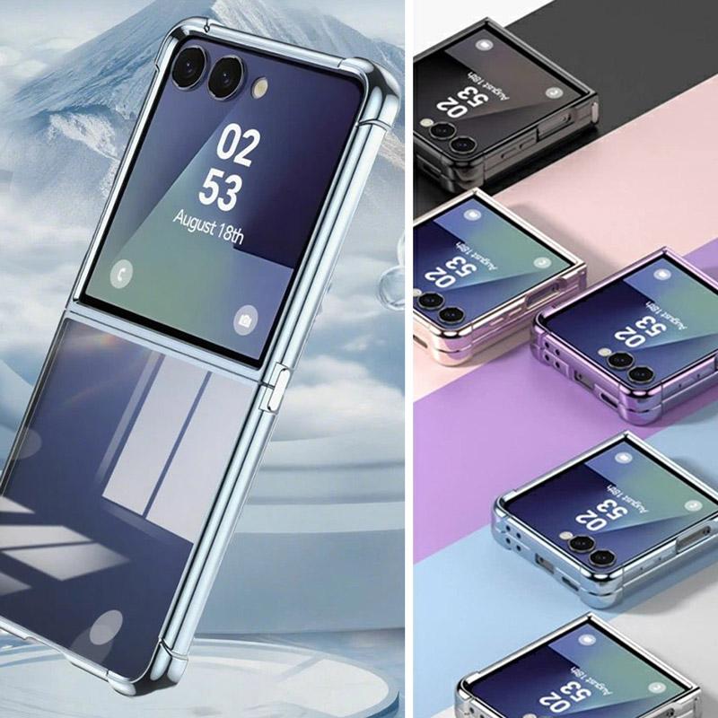 Galaxy Z Flip7 ケース 柔らかいTPU素材 クリア 四つ角にエアバッグ 耐