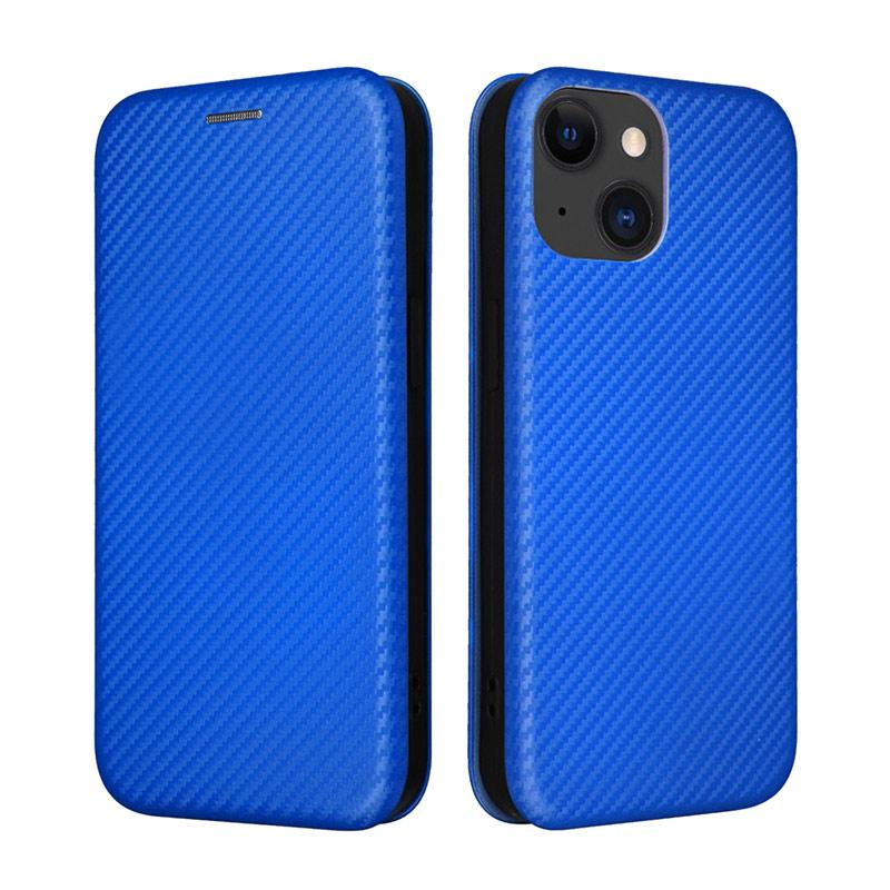 iPhone15 Plus Pro Max ケース 手帳型 炭素繊維素材 落下防止ハンド