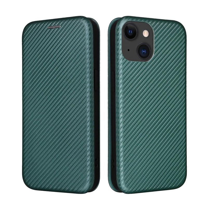 iPhone15 Plus Pro Max ケース 手帳型 炭素繊維素材 落下防止ハンド