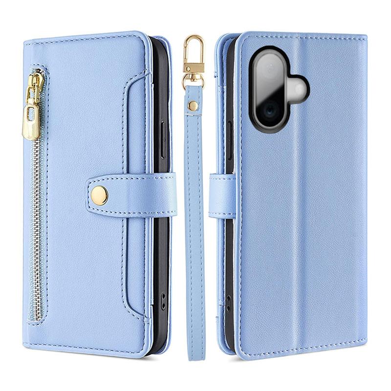 iPhone 16 ケース 手帳型 カバー 【 ストラップ 長+短 2本