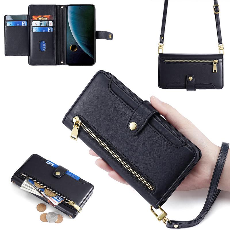 iPhone 16 ケース 手帳型 カバー 【 ストラップ 長+短 2本】肩掛け