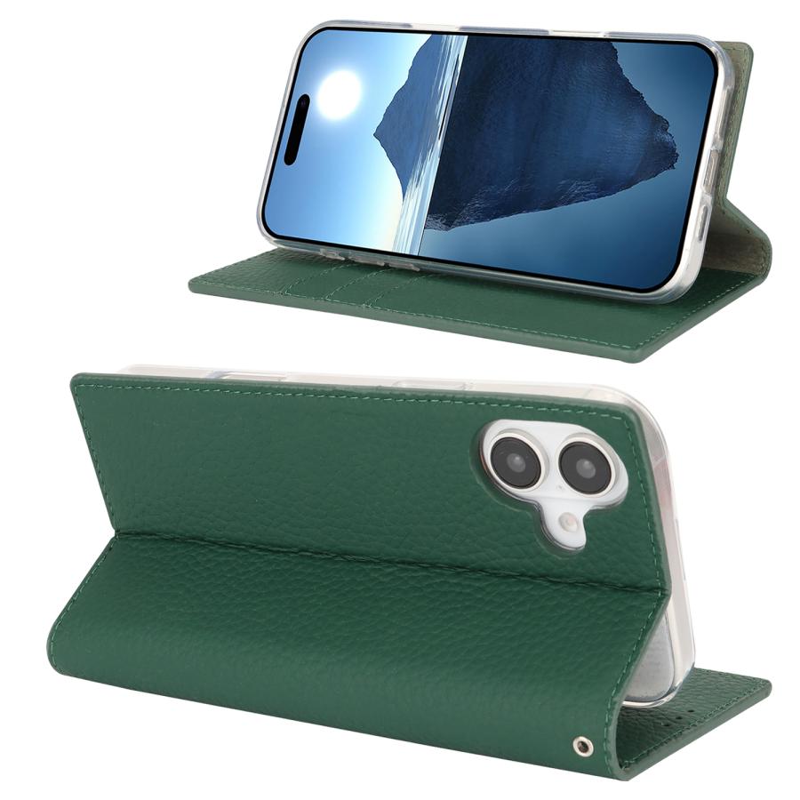 iPhone 本革 16 ケース 手帳型 財布型 耐衝撃 ベルト無し