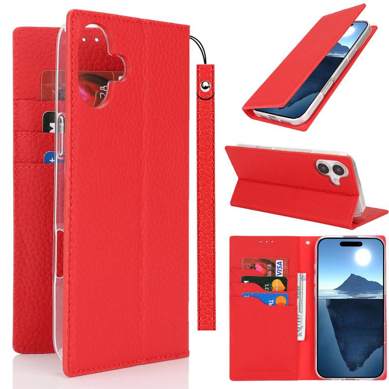 iPhone 本革 17 ケース 手帳型 財布型 耐衝撃 ベルト無し スタンド機能