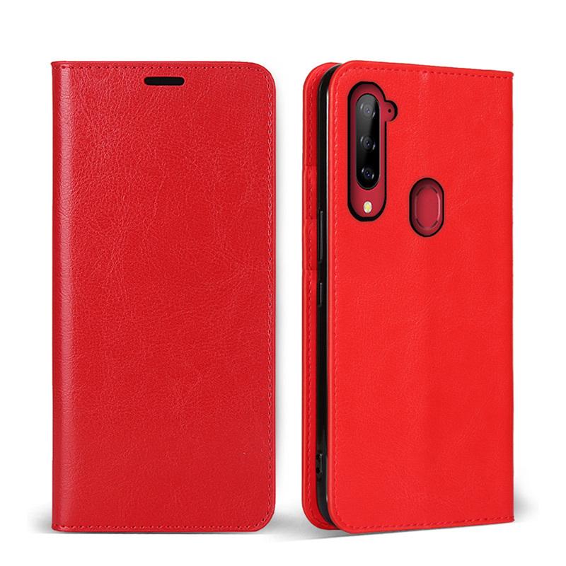 Androidケース ZTE - Libero 5G Y!Mobile Red ZTE Libero 5G ケース 手帳型 ワイモバイル Libero 5G カバー 革
