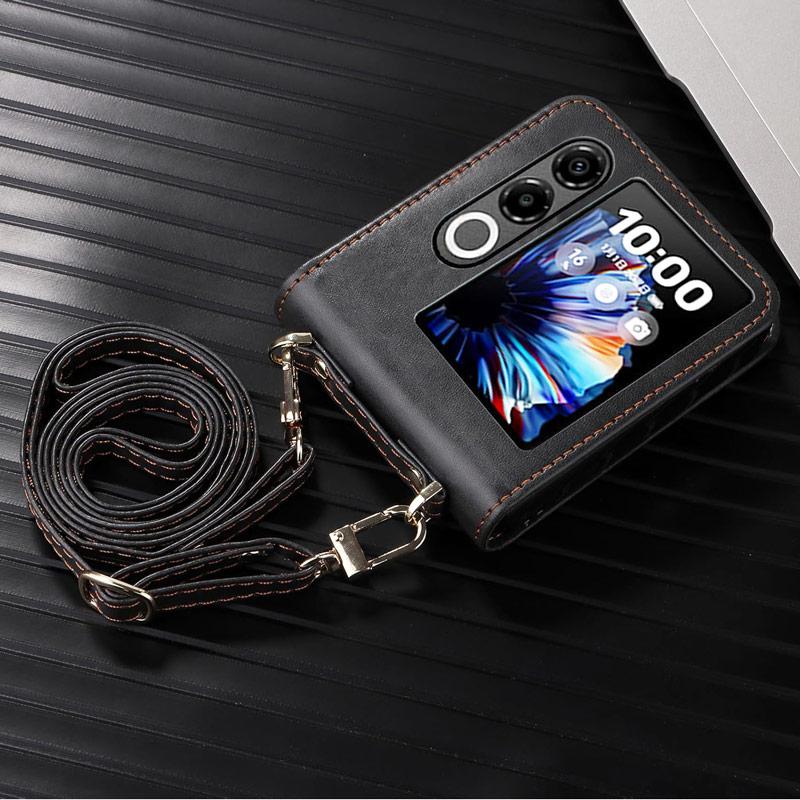 nubia nubia Flip 2 ケース 肩掛け ショルダーストラップ付き 両手自由