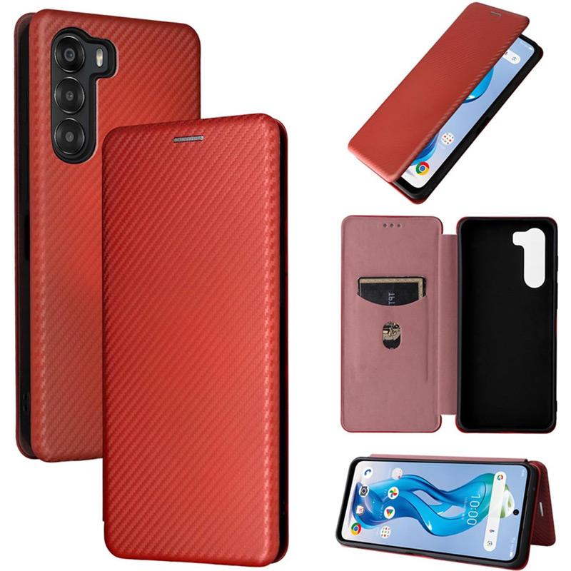 nubia nubia S 5G ケース 手帳型 炭素繊維風素材ハートカバー ベルト