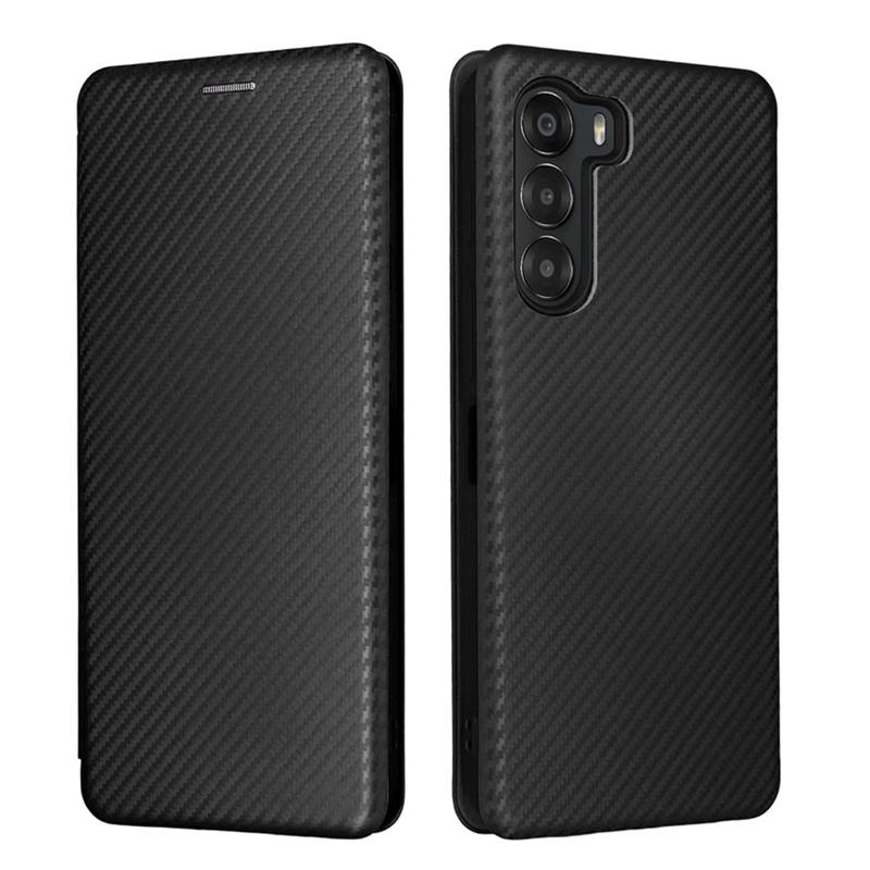 nubia nubia S 5G ケース 手帳型 炭素繊維風素材ハートカバー ベルト