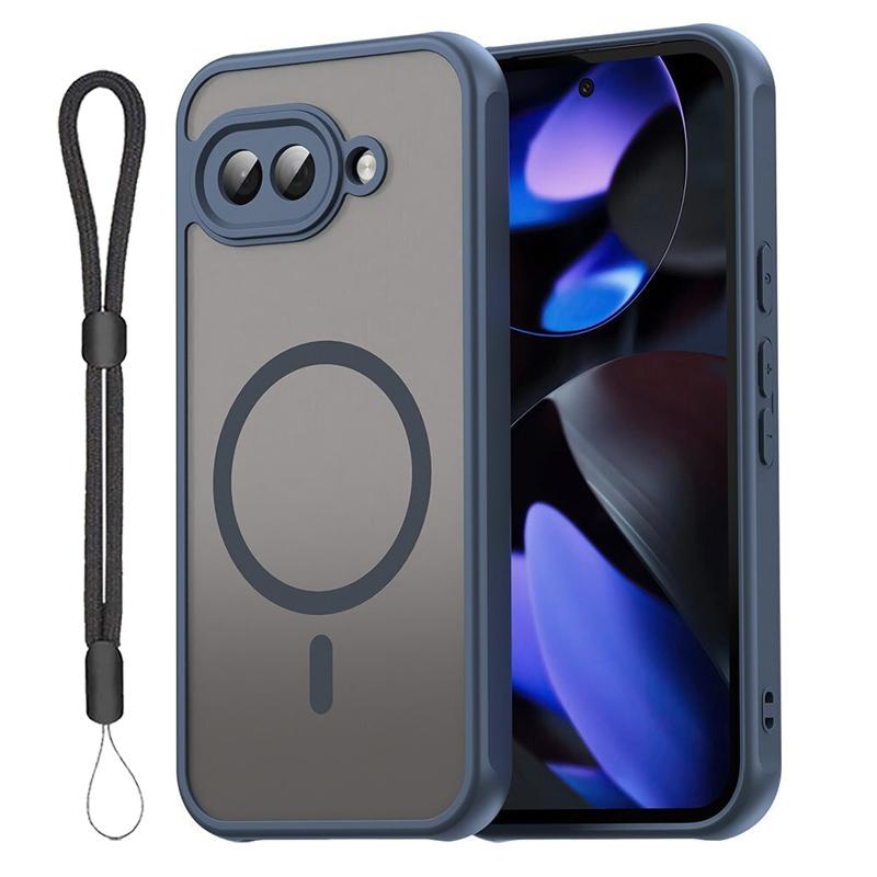Google Pixel 10a ケース MagSafe対応 TPU+PC素材 PC背面 耐衝撃 TPUバンパー 着脱簡単 マット仕上 指紋防止 落下防止ストラップ付き 爆買 | Google Pixel | 12