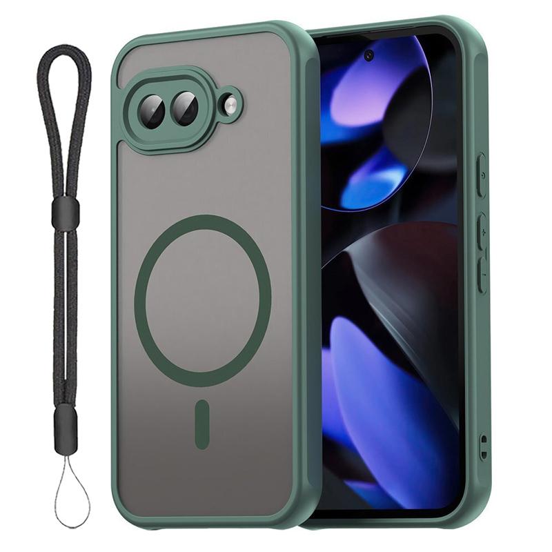 Google Pixel 10a ケース MagSafe対応 TPU+PC素材 PC背面 耐衝撃 TPUバンパー 着脱簡単 マット仕上 指紋防止 落下防止ストラップ付き 爆買 | Google Pixel | 13