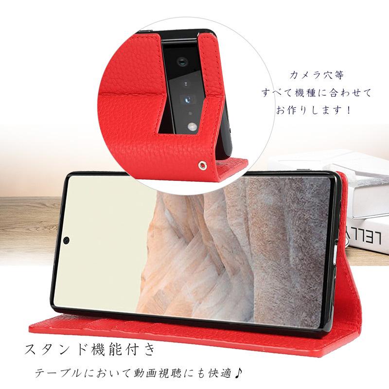 Google Pixel 本革 6 ケース 手帳型 ストラップ付き ベルトレス