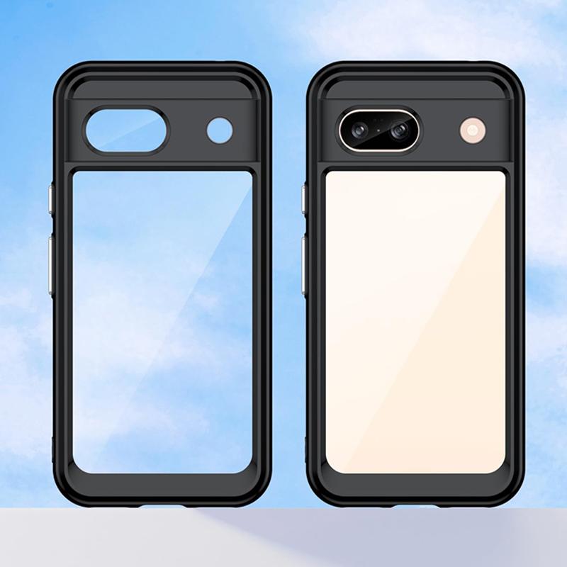 Google Pixel 8a ケース Google Pixel 8a バンパーケース PC背面 TPUバンパー 着脱簡単 耐衝撃 ストラップ穴付き 爆買 | Google Pixel | 11