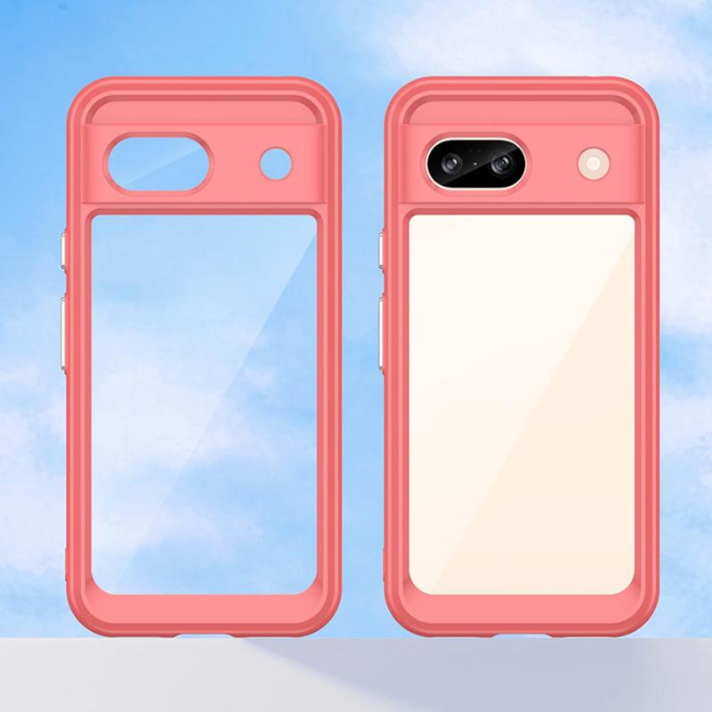 Google Pixel 8a ケース Google Pixel 8a バンパーケース PC背面 TPUバンパー 着脱簡単 耐衝撃 ストラップ穴付き 爆買 | Google Pixel | 13