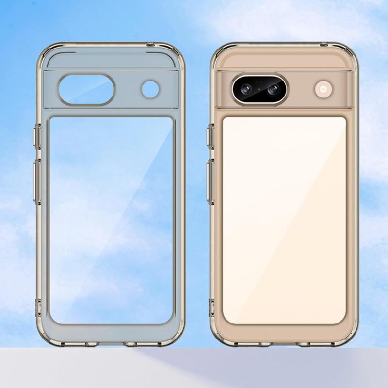 Google Pixel 8a ケース Google Pixel 8a バンパーケース PC背面 TPUバンパー 着脱簡単 耐衝撃 ストラップ穴付き 爆買 | Google Pixel | 17