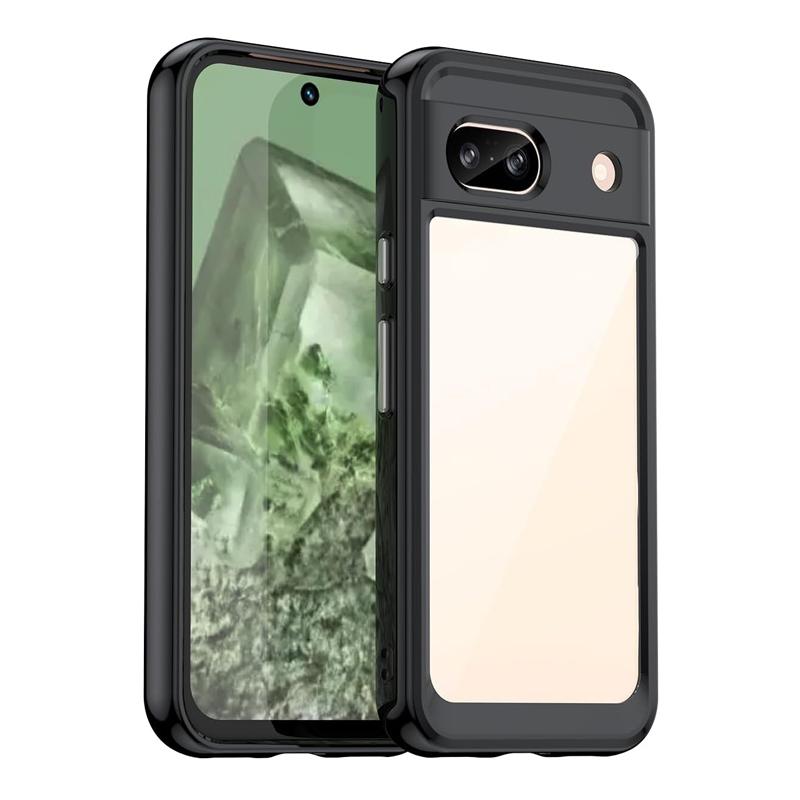 Google Pixel 8a ケース Google Pixel 8a バンパーケース PC背面 TPUバンパー 着脱簡単 耐衝撃 ストラップ穴付き 爆買 | Google Pixel | 10