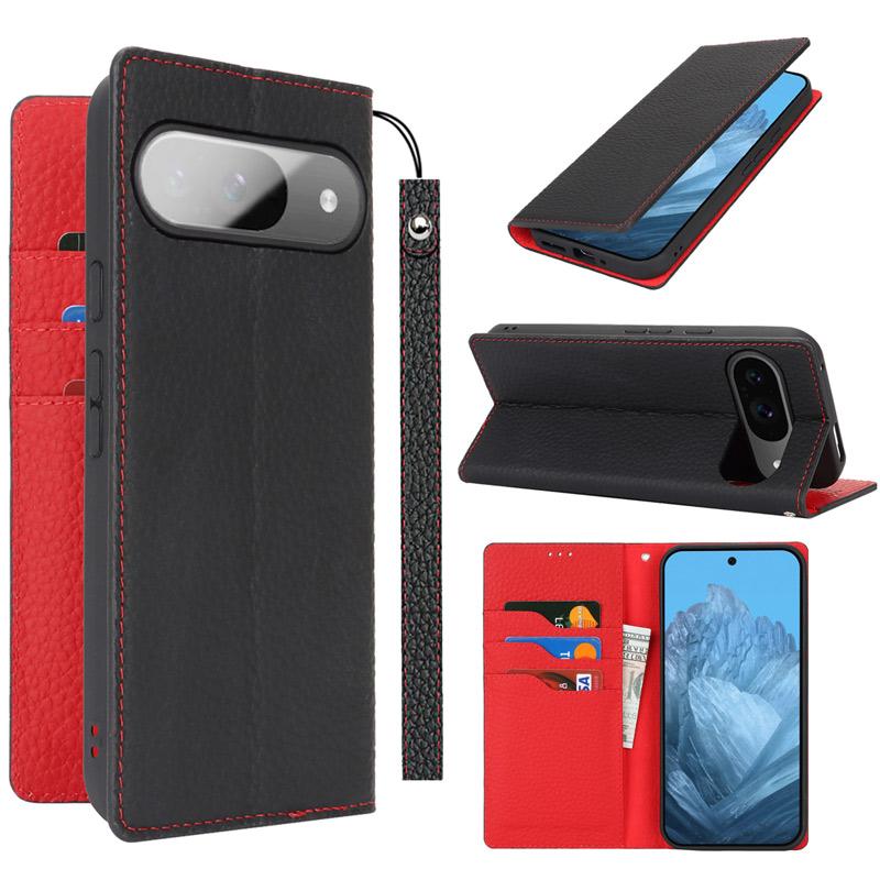 Google Pixel 本革 9 Pro/Pixel ケース 手帳型 財布型 耐衝撃 ベルト