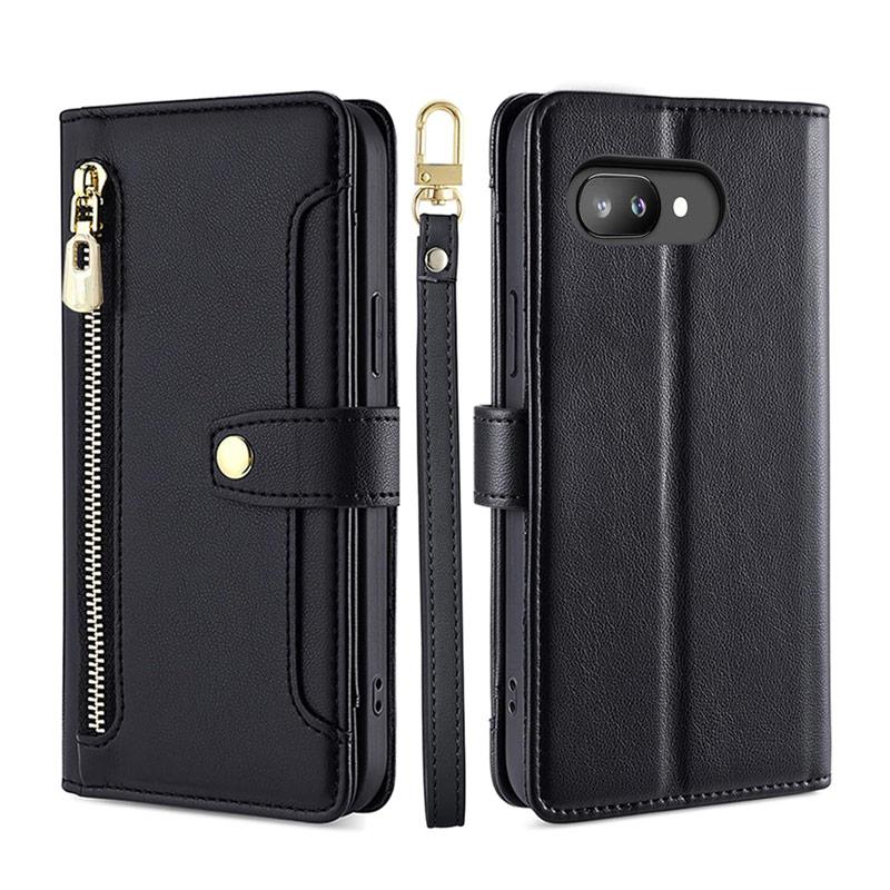 Google Pixel 9 9a ケース 財布型 【 ストラップ 長+短 2本】肩掛け