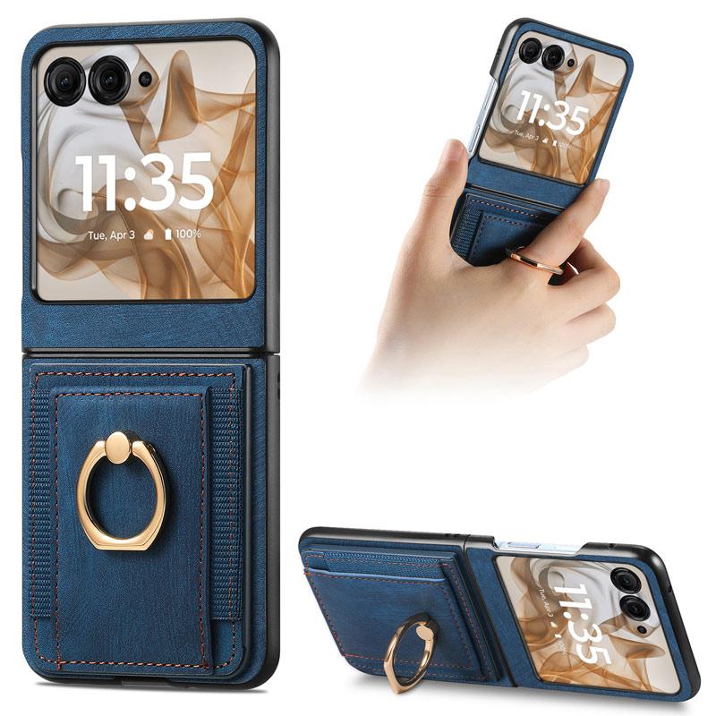 motorola razr 60 ultra ケース スエード調レザー+PC 2層構造