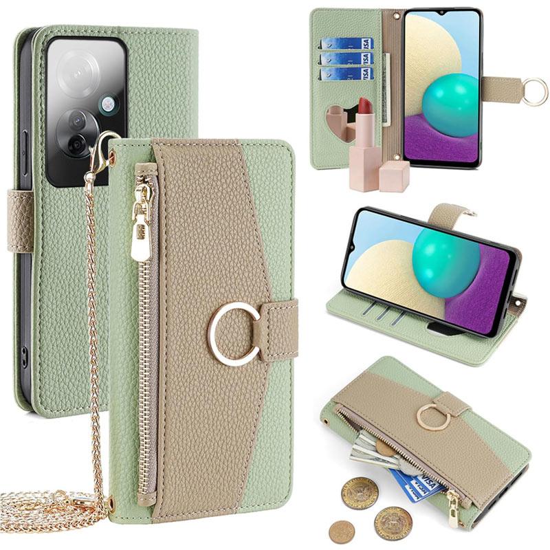 Reno OPPO Reno11 A ケース 手帳型 財布一体 金メッキチェーン