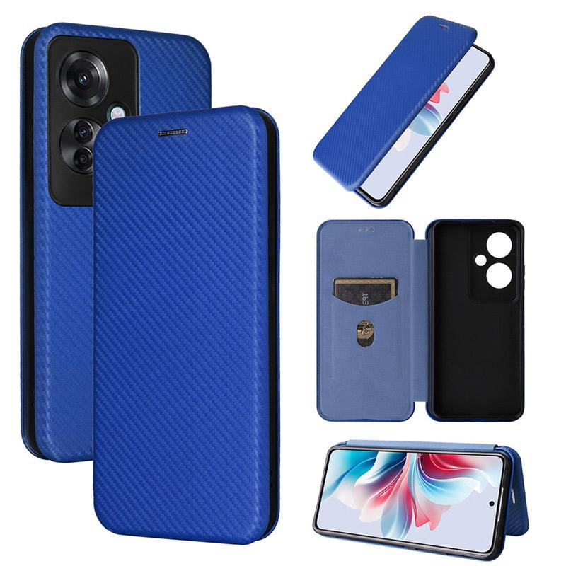 Reno OPPO Reno11 A ケース 手帳型 炭素繊維素材 ベルト無し
