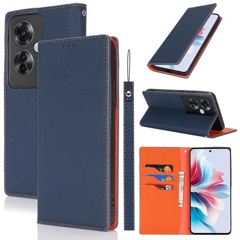 Reno 本革 OPPO Reno11 A ケース 手帳型 財布型 耐衝撃 ベルト無し