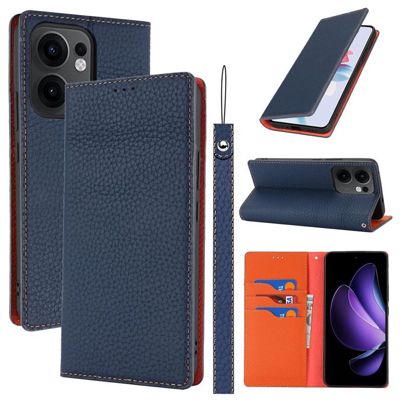Reno 本革 OPPO Reno13 A ケース 手帳型 ベルト無しタイプ スタンド