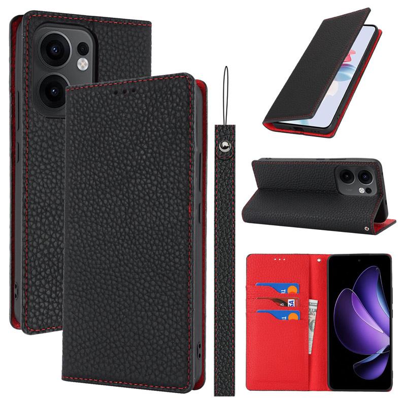 Reno 本革 OPPO Reno13 A ケース 手帳型 ベルト無しタイプ スタンド