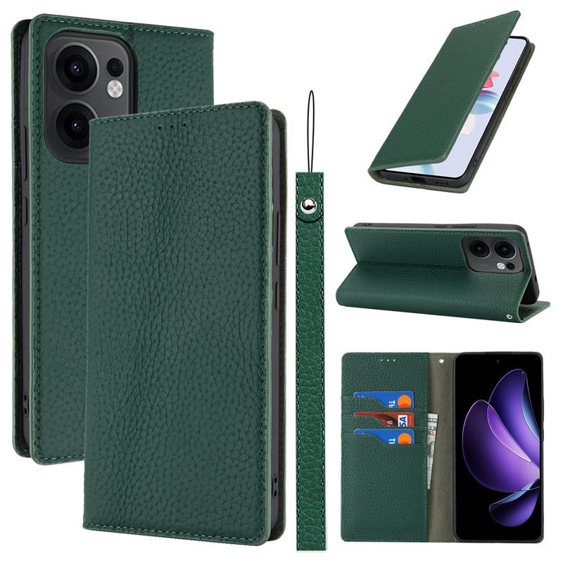 Reno 本革 OPPO Reno13 A ケース 手帳型 ベルト無しタイプ スタンド