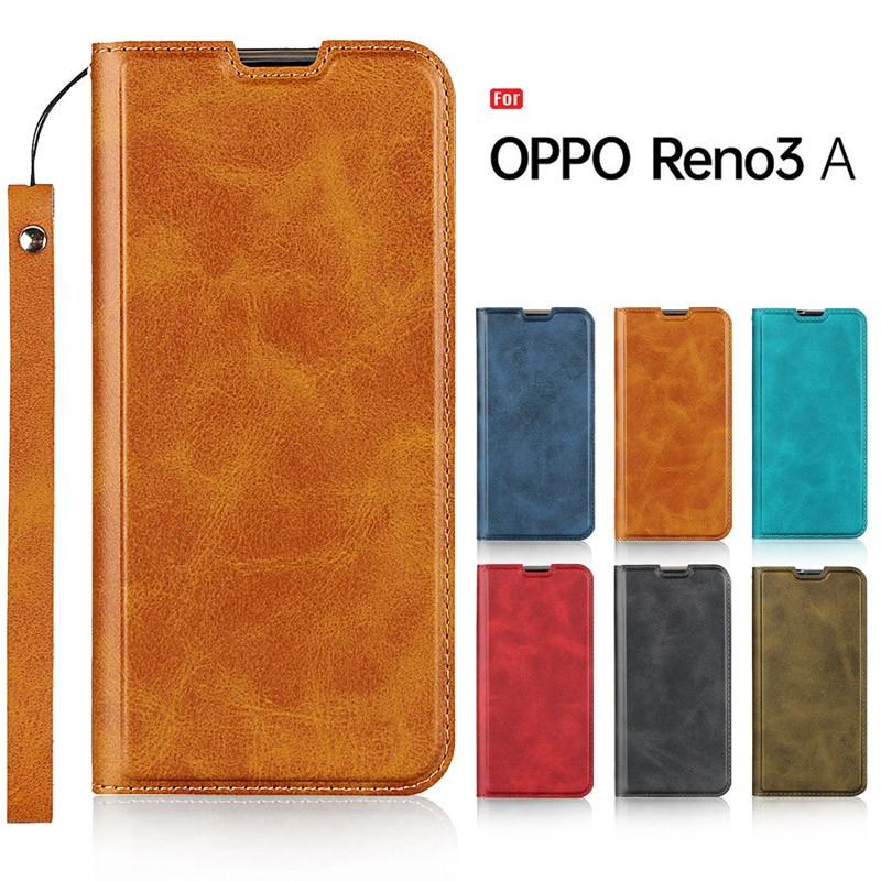 OPPO Reno3 A ケース 手帳型 OPPO Reno3 A スマホケース ストラップ付き 薄型 カード収納能 閉じたまま通話｜lit