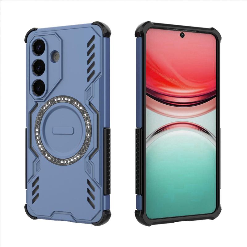 Galaxy S S26 ケース 背面 放熱構造 PC+TPU 2層構造 耐衝撃 磁気吸着