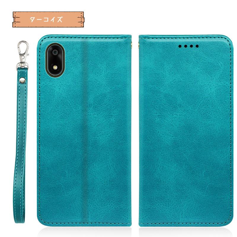 かんたんスマホ4 ケース 手帳型 財布型 耐衝撃 ベルト無し マグネット内蔵 スタンド機能 カード収納 同色ストラップ付き 爆買 | かんたんスマホ | 12