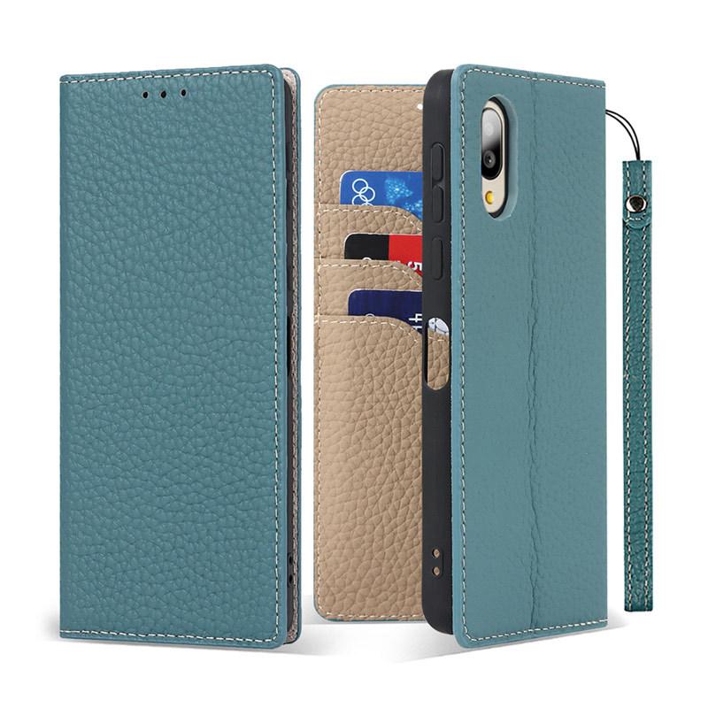 本革 シンプルスマホ7/シンプルスマホ6/BASIO active2/BASIO active 手帳型 ケース 共用タイプ ストラップ付き ベルトなし 内蔵マグネット カード収納付き 爆買 | シンプルスマホ | 16