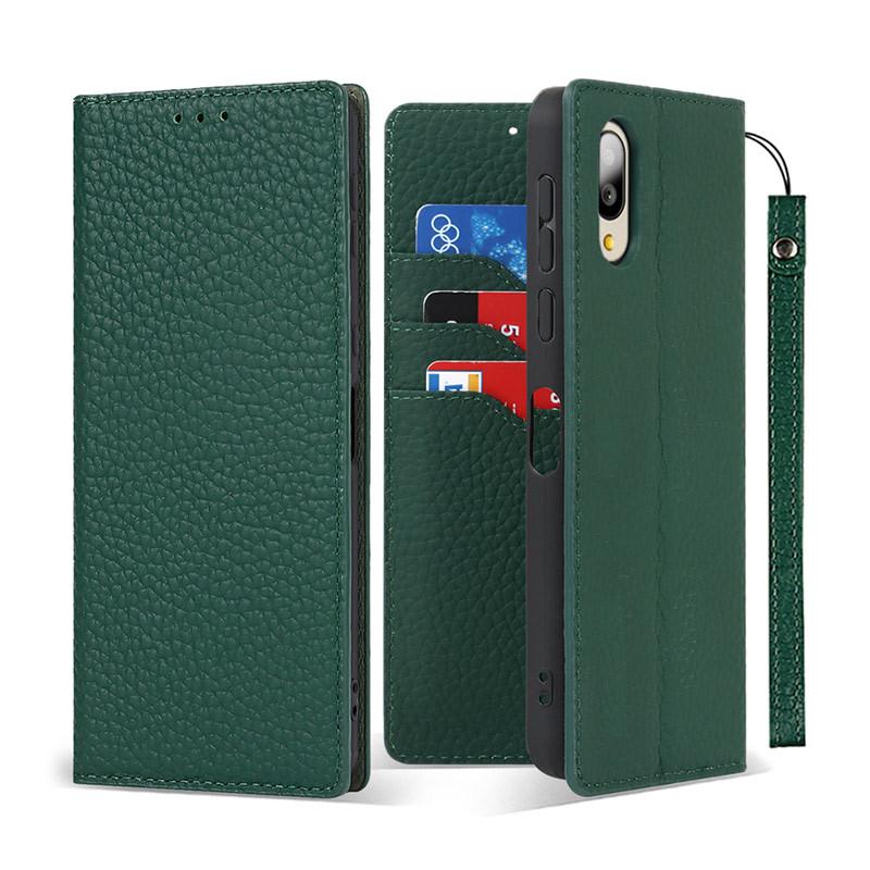 本革 シンプルスマホ7/シンプルスマホ6/BASIO active2/BASIO active 手帳型 ケース 共用タイプ ストラップ付き ベルトなし 内蔵マグネット カード収納付き 爆買 | シンプルスマホ | 19