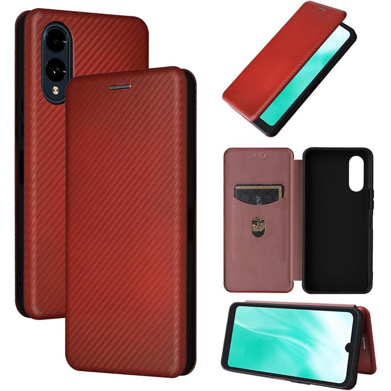 arrows We2 ケース 手帳型 炭素繊維風素材ハートカバー ベルト無し マグネット内蔵 落下防止リングストラップ 付き 爆買 | arrows We | 04