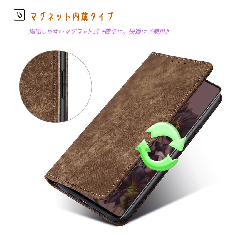 arrows We2 ケース 手帳型 ベルト無し マグネット内蔵 スエード調素材 ストラップ穴 カード収納 スタンド機能付き 爆買 | arrows We | 04