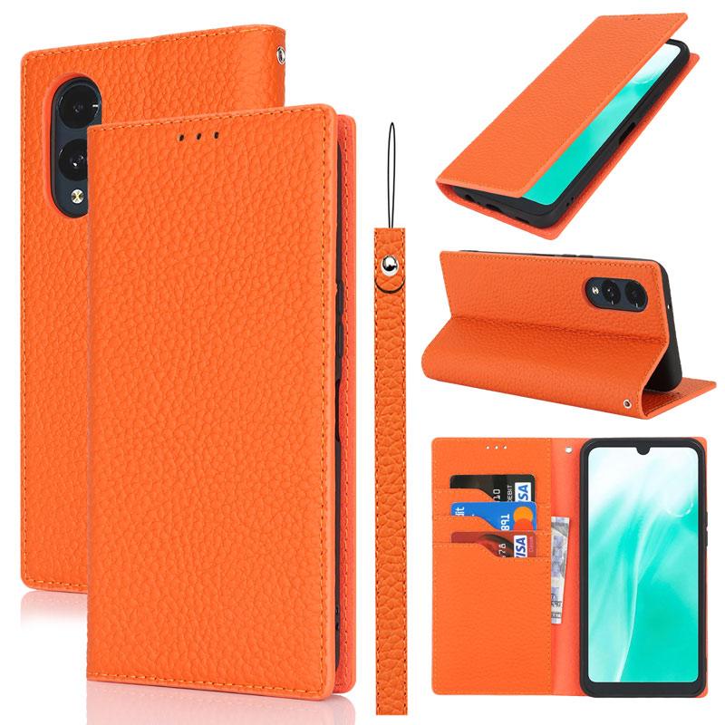 本革 arrows We2 ケース 手帳型 財布型 耐衝撃 ベルト無し スタンド機能 カード収納 イヤホンクリップ ストラップ付き 爆買 | arrows We | 18