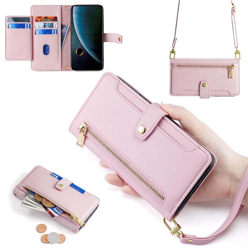 arrows We2 Plus ケース 【 ストラップ 長+短 2本】肩掛け 両手自由 財布一体 ファスナー式小銭入れ カード収納6ヶ所 爆買 | arrows We | 13