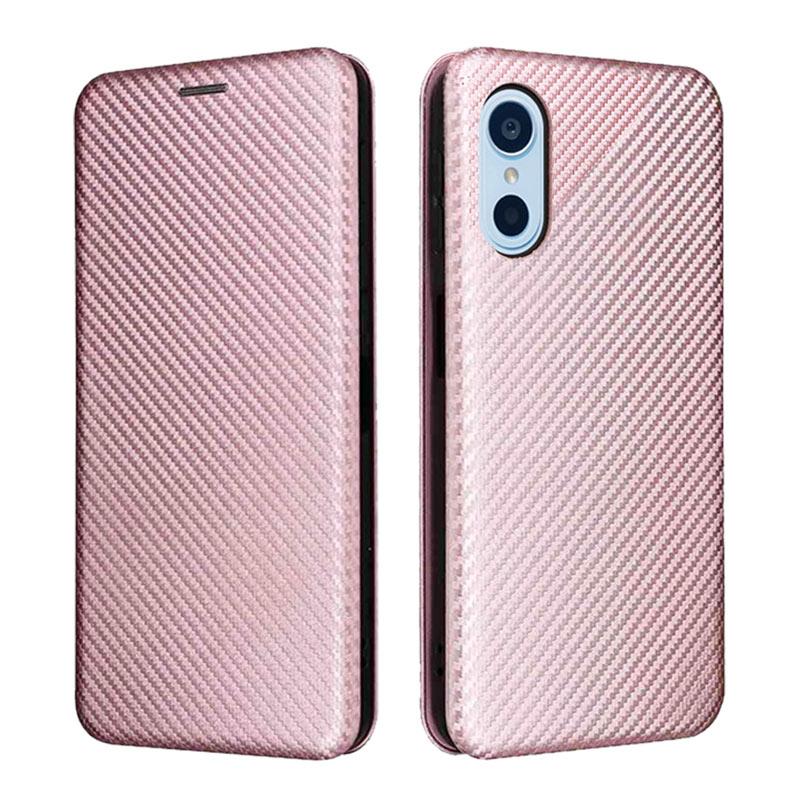 arrows We3 ケース 手帳型 炭素繊維風素材 ベルト無し マグネット内蔵 落下防止指リングストラップ付き 爆買 | arrows We | 18