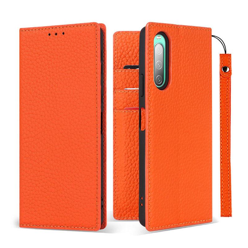 Xperia 本革 5 IV ケース 手帳型 スマホケース ストラップ付き