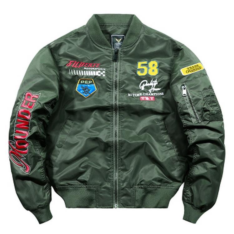 メンズ ジャケット ジャンパー フライトジャケット MA1 MA-1 刺繍