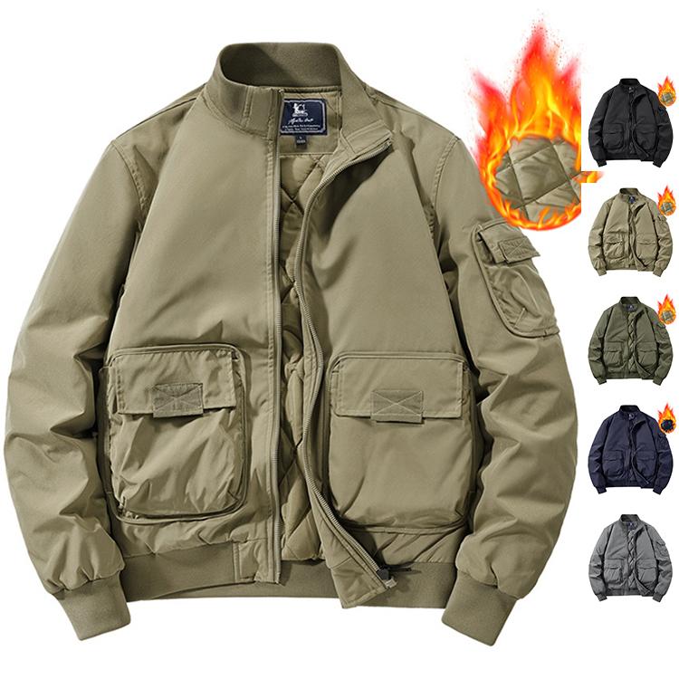 メンズ ミリタリージャケット フライトジャケットアウター 暖かい 中綿