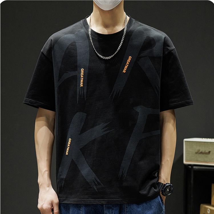 陳情令　王一博「黒豹」Tシャツ(Lサイズ半袖) メンズ 夏 tシャツ 半袖tシャツ 半袖Tシャツ 白tシャツ カジュアル T