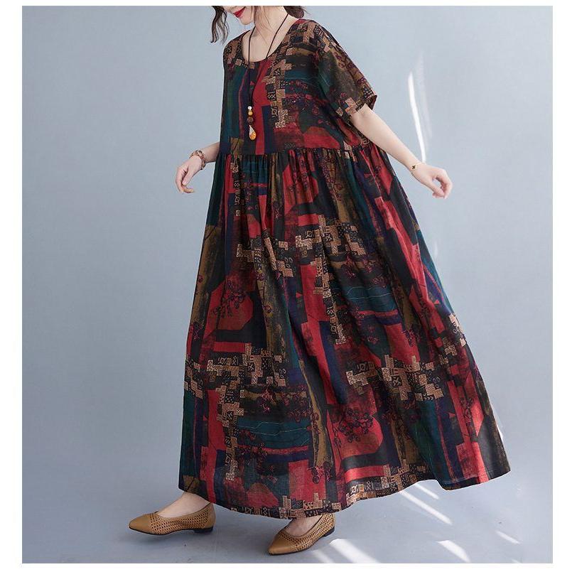 シャツワンピース ロング 大きいサイズ ワンピース きれいめ ロングワンピース プリント マキシワンピ レディース 半袖 Aライン 体型カバー 着痩せ 総柄 上品 Ihahicgwtn インテリア雑貨 Sprintmart Com