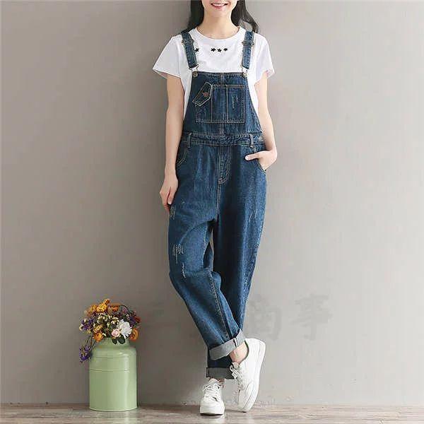 特売 デニムパンツ レディース サロペット オールインワン オーバーオール 春 ボトムス ダメージ加工 テーパード ボーイフレンド ゆったり 大きい 体型カ 風鈴 ウィンドウチャイム Www We Job Com