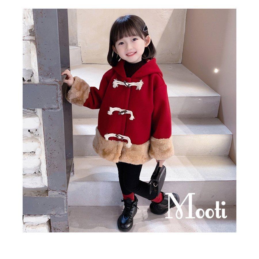 大量入荷 冬オーバークリスマス 秋 春 子供 サイズ おしゃれ 子供服 レッドこども アウター キッズ かわいい ウィンドブレーカー ジュニア 切り替えフード付き コート Size 110 Nongdan Pro