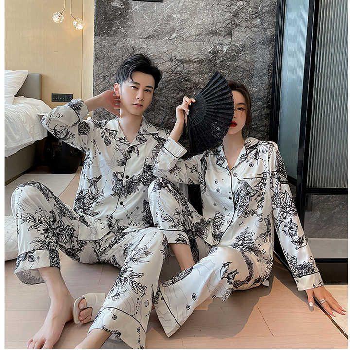 ペアパジャマ 合成 シルク パジャマ ペア おしゃれ 結婚祝い プレゼント ペアパジャマ サテン シルク パジャマ メンズ ペアルック パジャマ おそろい レディース 時間指定不可